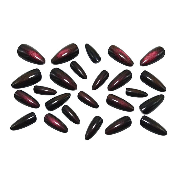 Artificial nails with high-gloss finish and gradient Kalsten