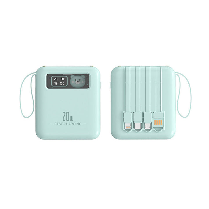 Portable power bank with integrated LED display and multifunctional charging ports Kalsten