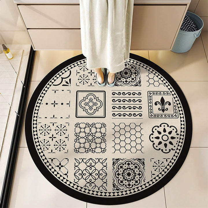 Round Decorative Bath Mat Kalsten
