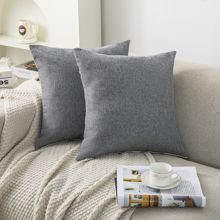 Square Textured Linen Cushion Cover With Hidden Zipper And Removable Insert Support