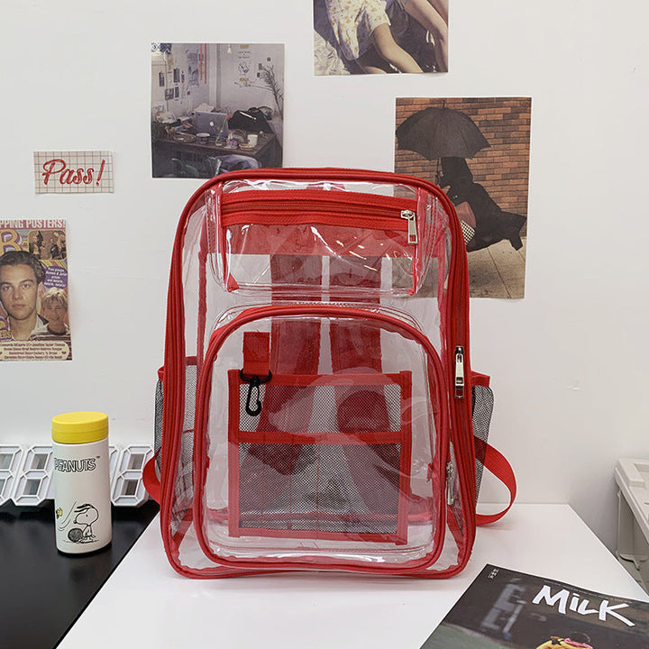 Transparent Multi-Pocket Clear School Backpack Kalsten