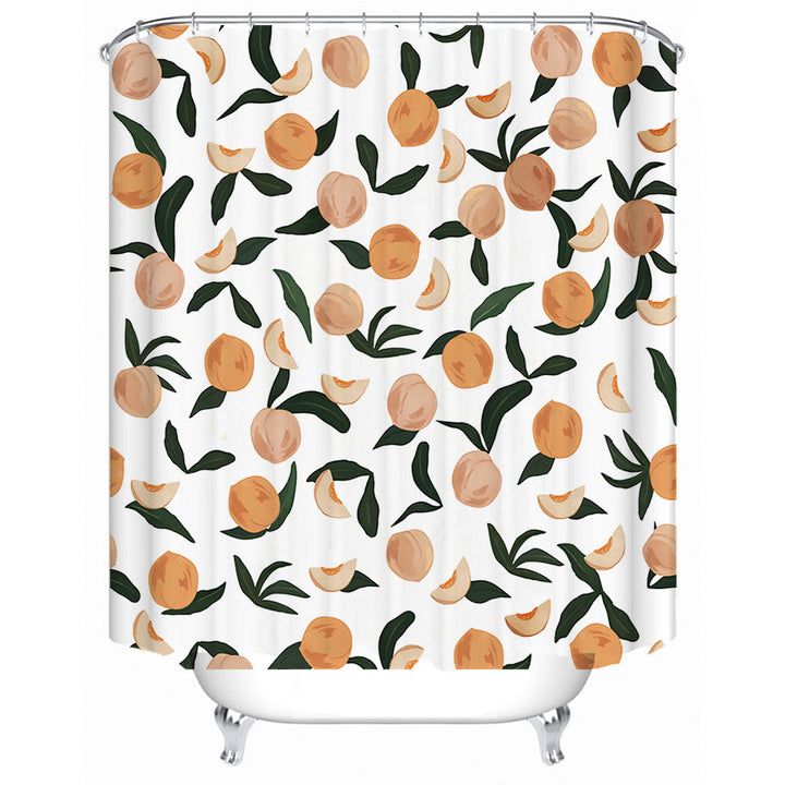 Colorful Citrus Print Shower Curtain Kalsten