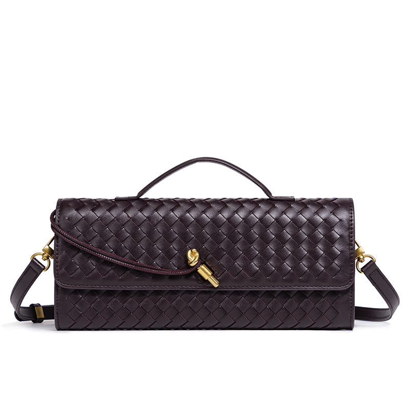 Woven Leather Clutch Acalora