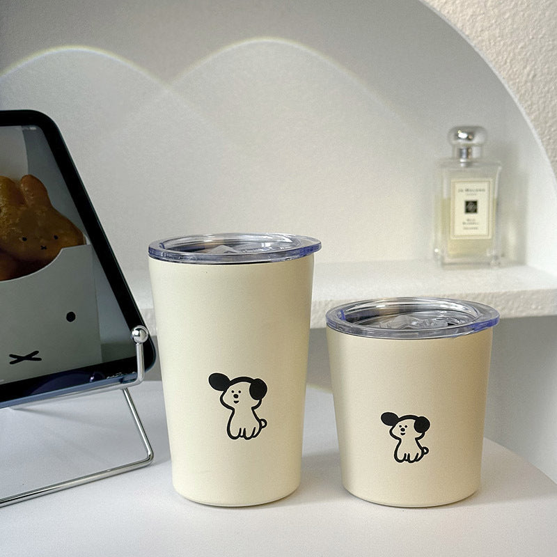 Ladies Insulated Drinking Cup with Charming Dog Design Kalsten