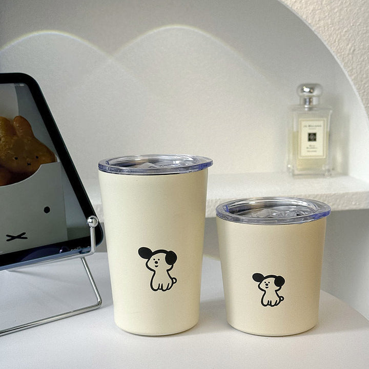 Ladies Insulated Drinking Cup with Charming Dog Design Kalsten