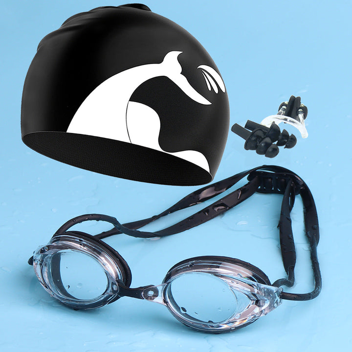 Swimming goggles with adjustable head strap and comfort nose piece Kalsten