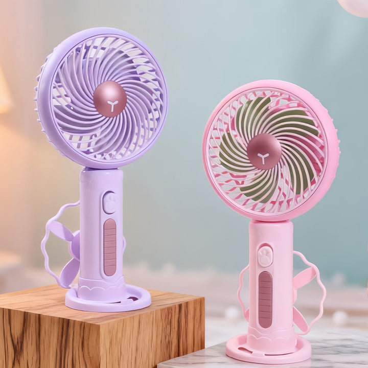 Ladies Portable Mini Handheld Fan with Flexible Tilt Adjustment Kalsten