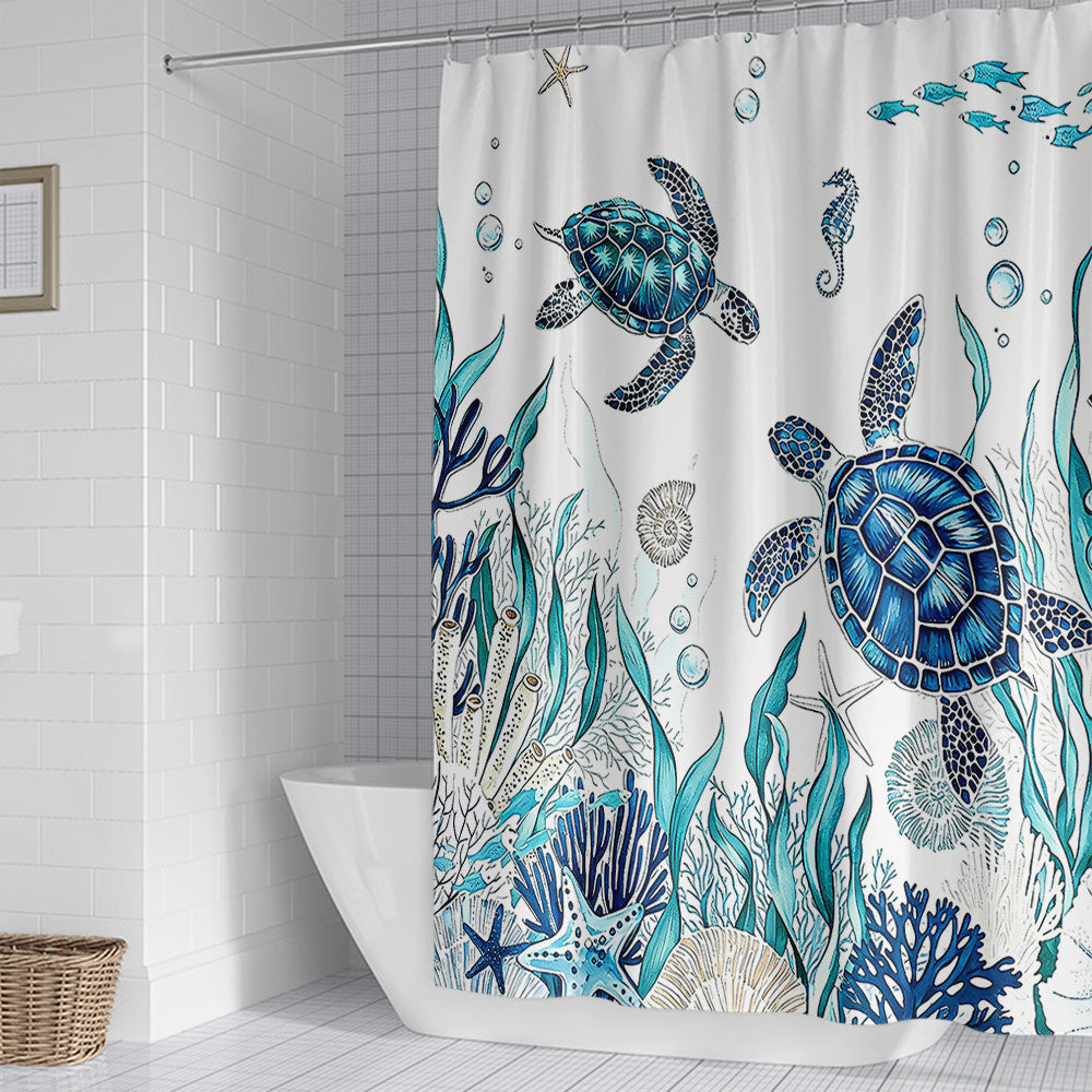 Ocean-Inspired Shower Curtain Kalsten