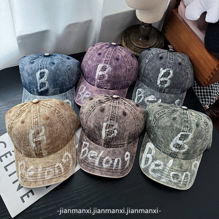 Women's Distressed Denim Adjustable Baseball Cap Kalsten