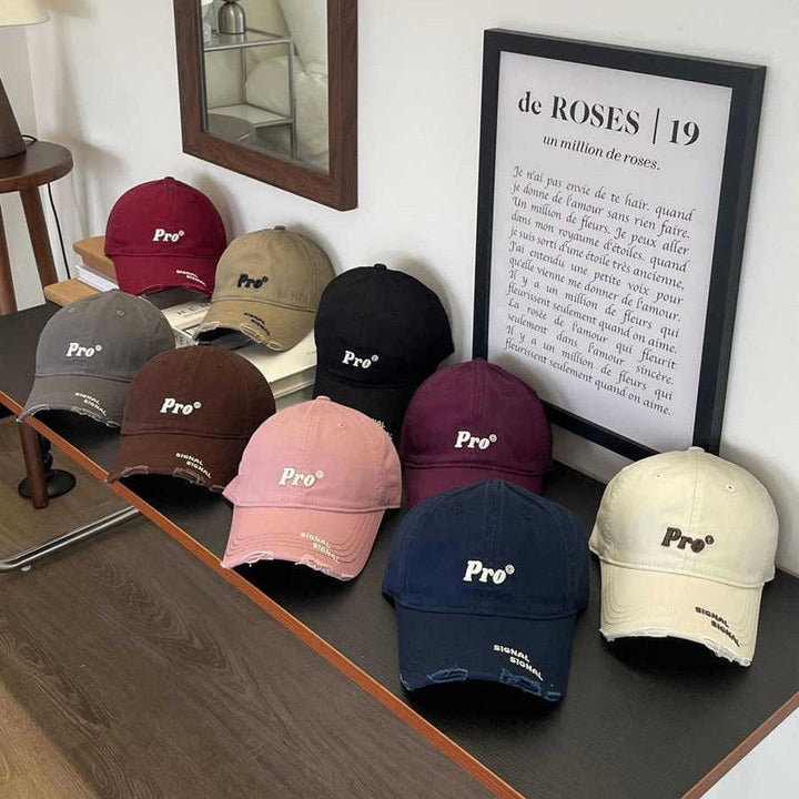 Women's Casual Distressed Embroidered Baseball Cap Kalsten