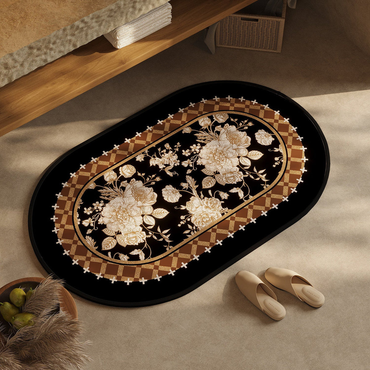 Chic Geometric Design Bath Mat
