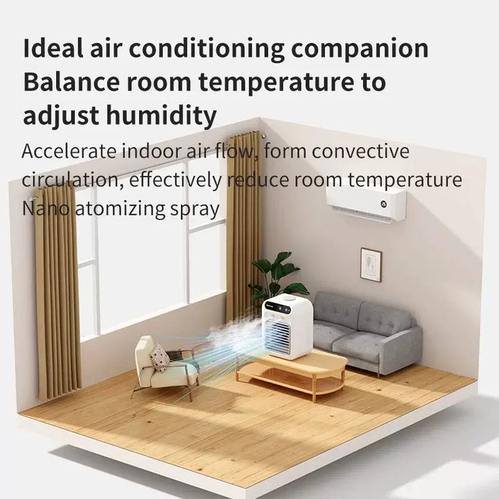 Unisex One Size Personal Desktop Evaporator Micro Cooler with Top Fill Ice Reservoir Adjustable Multi-Angle Air Outlets Whisper Quiet USB Fan Kalsten