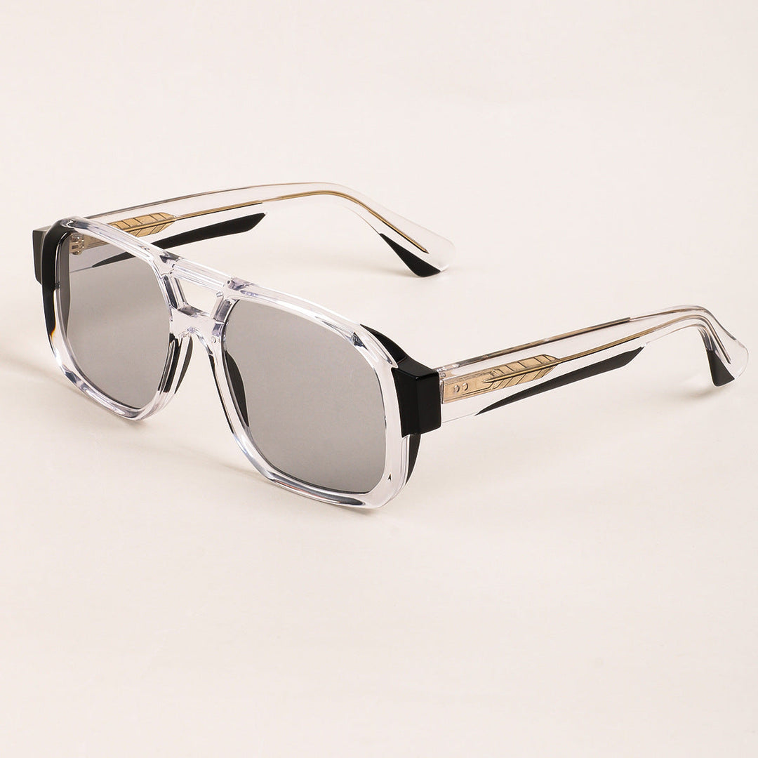 Women's sunglasses in modern oversized style with clear frame and sturdy lenses Kalsten