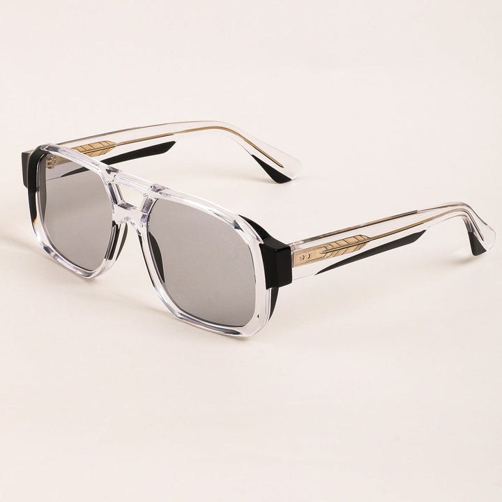 Women's sunglasses in modern oversized style with clear frame and sturdy lenses Kalsten