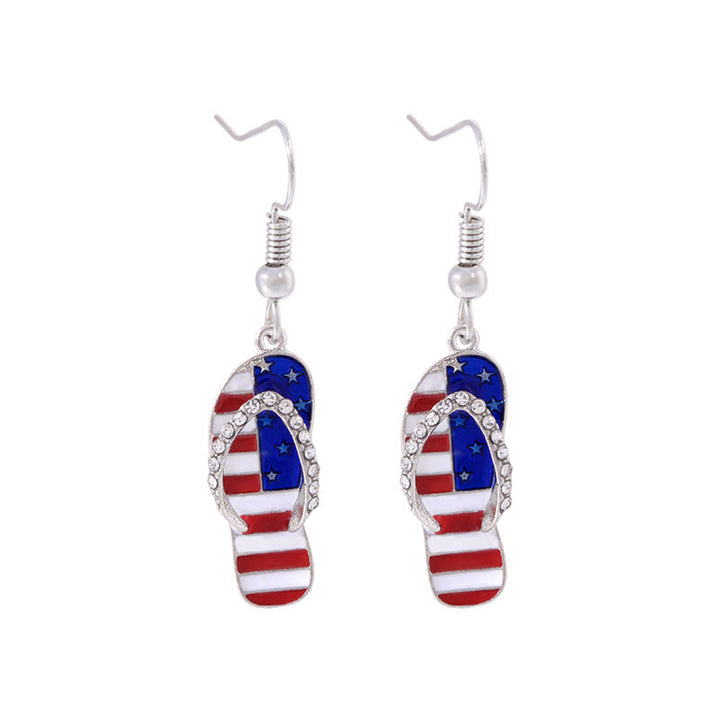 Women's long multi-layer star drop earrings with crystal embellishments and rhodium-plated alloy Kalsten