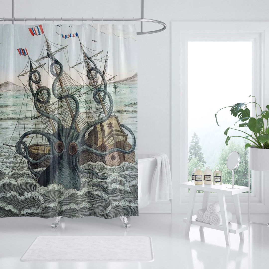 Ocean-Themed Art Shower Curtain Kalsten