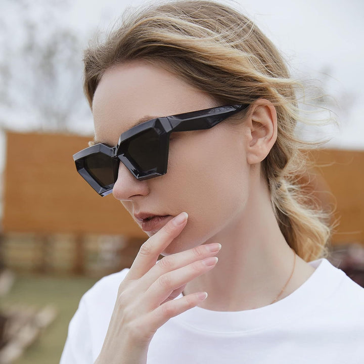 Women stylish hexagonal sunglasses Kalsten
