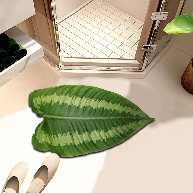 Leaf-Shaped Decorative Bath Mat Kalsten