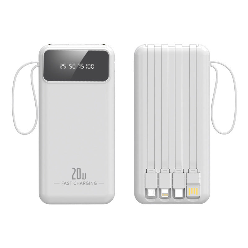 High-performance power bank with integrated charging cables and digital display Kalsten