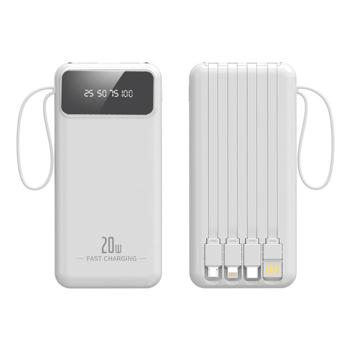 High-performance power bank with integrated charging cables and digital display Kalsten
