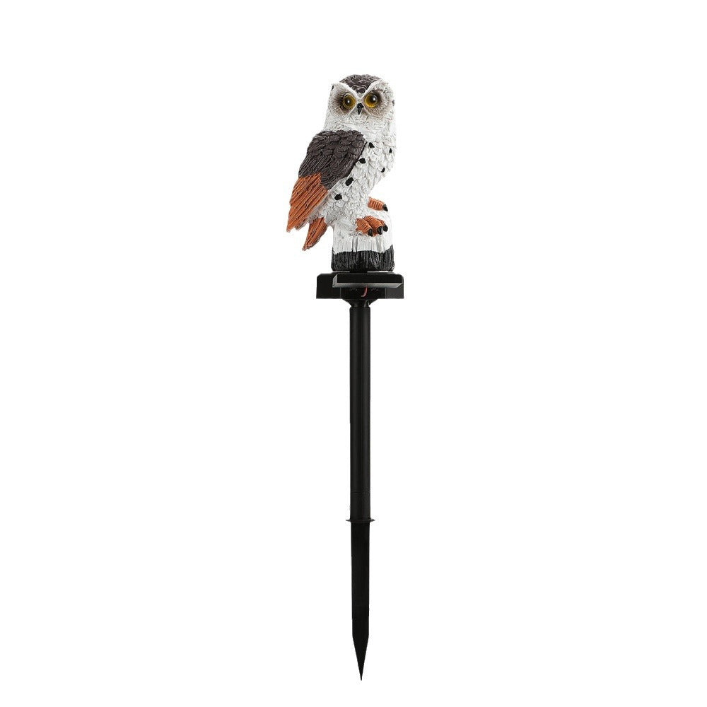 Realistic Owl Solar Garden Stake Light With LED Resin Sculpture Kalsten