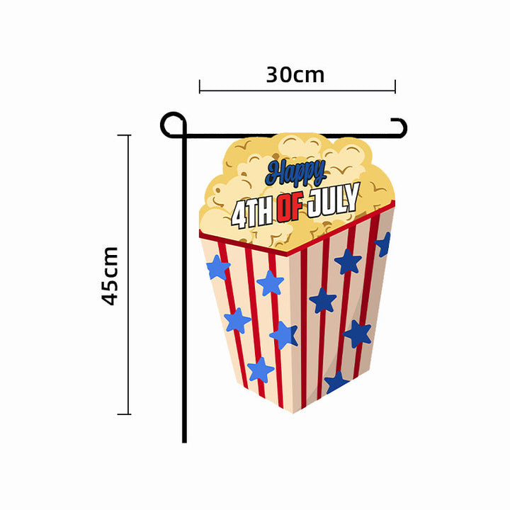 Unisex nan patriotic outdoor decorative gnome garden flag with pole sleeve Kalsten