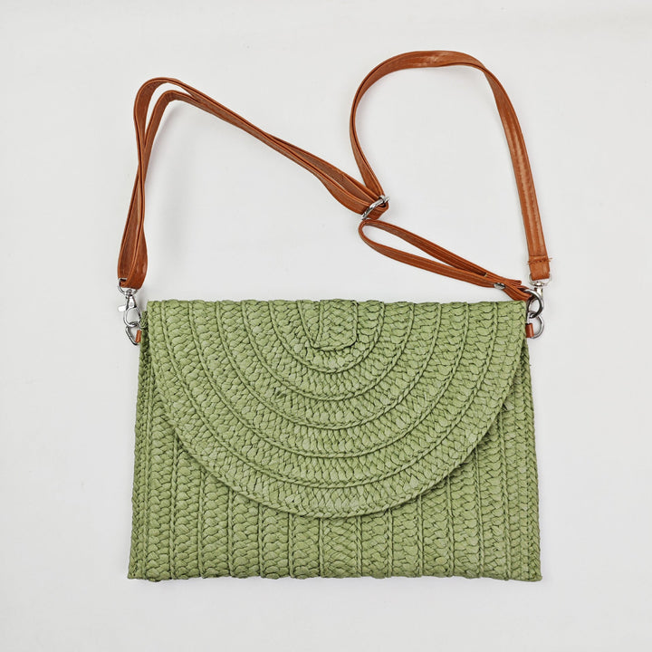 Woven Natural Material Crossbody Bag Kalsten