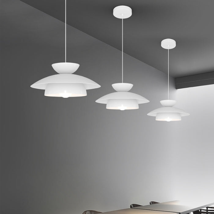 Modern Designer Style Round White Pendant Light | Kalsten