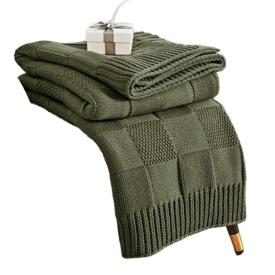 Textured Knit Throw Blanket Kalsten