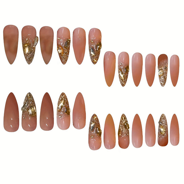 Glamorous Glittery Stiletto Nail Art Kalsten