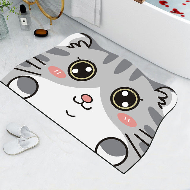 Cute Cat Design Bath Mat Kalsten