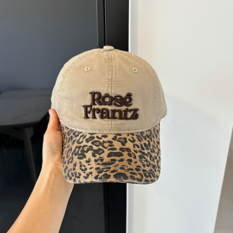 Women's Distressed Leopard Print Baseball Cap Kalsten