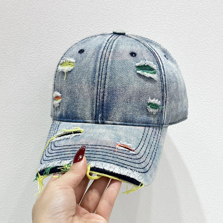 Women's Distressed Denim Baseball Cap Kalsten   1784084142