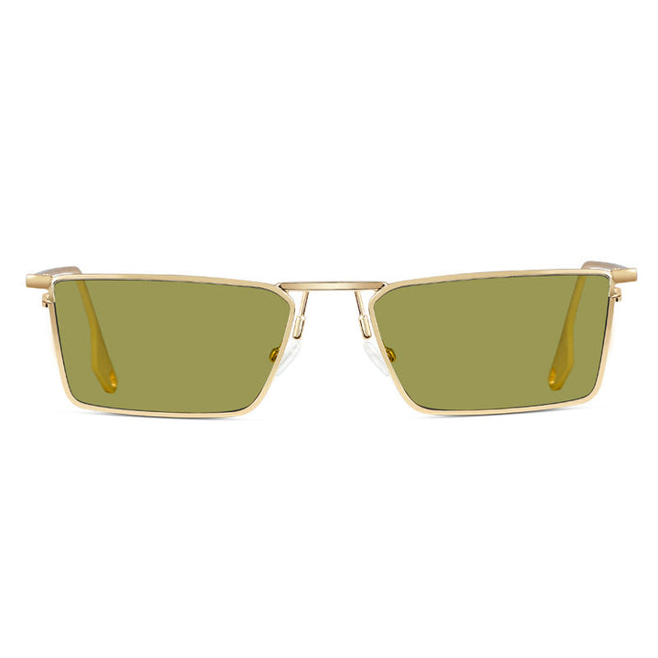 Fashionable sunglasses with rectangular metal frame Kalsten