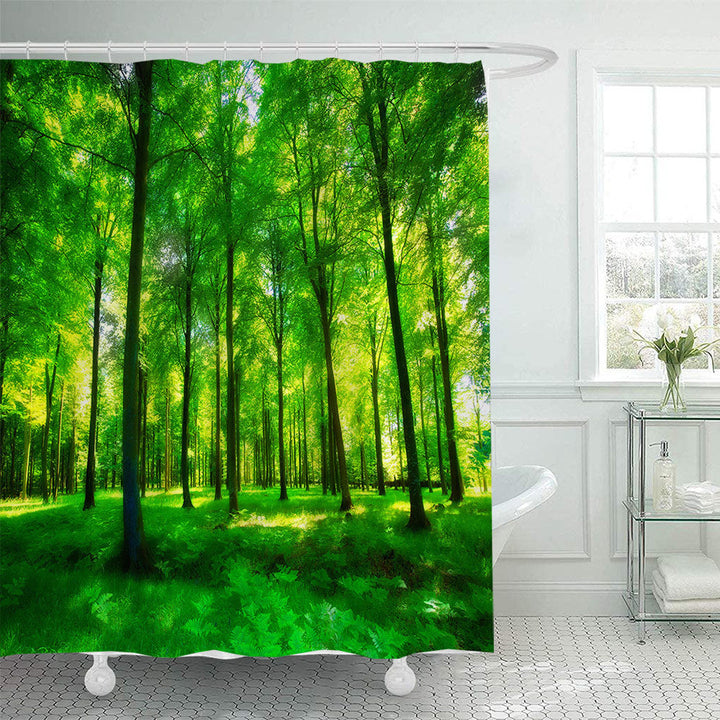 Scenic Garden Print Shower Curtain Kalsten