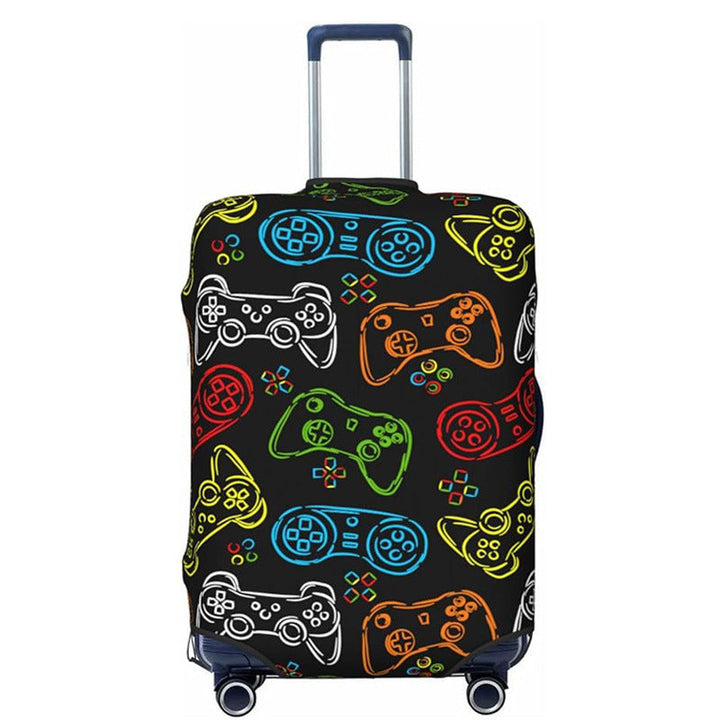 Unisex nan elastic Suitcase Cover with urban Doodle pattern, zipper and all-round protection for 4-wheel trolleys Kalsten