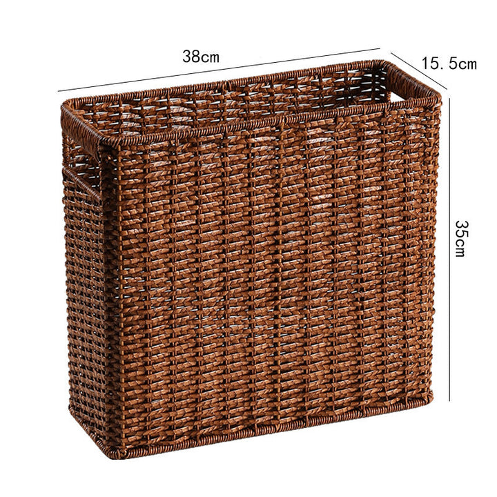 Large Woven Storage Bin with Ergonomic Cutout Handles Kalsten