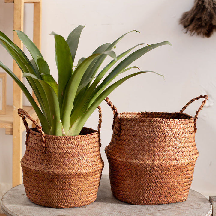 Handwoven Natural Fiber Storage Basket Kalsten