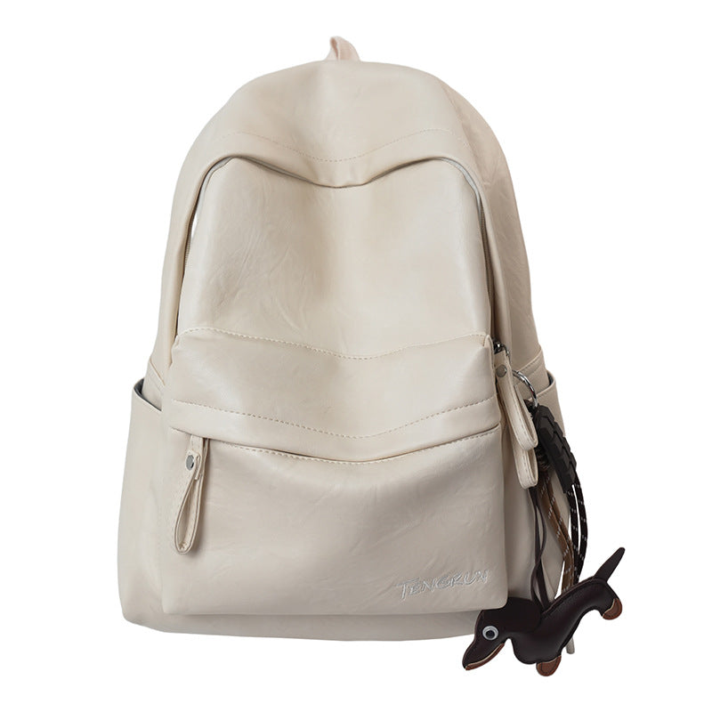 Casual Leather School Backpack Kalsten