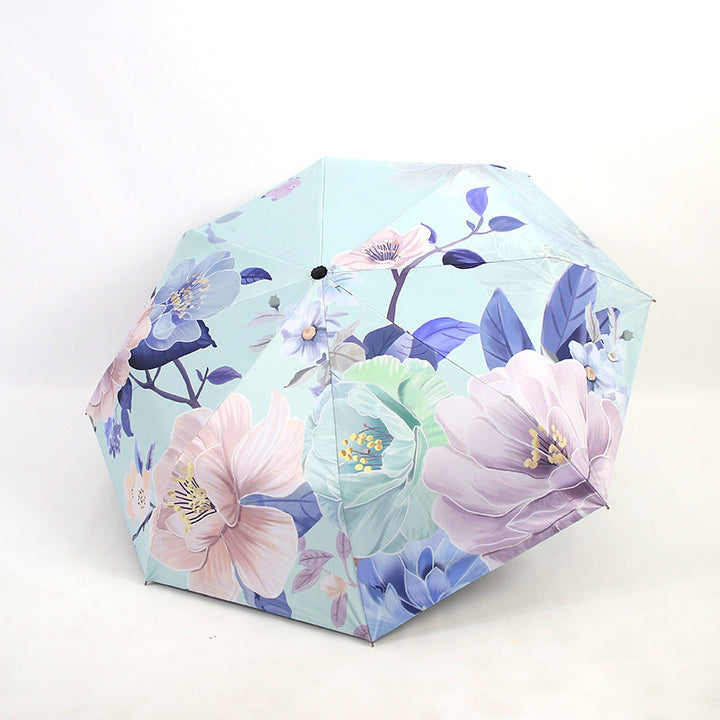 Ladies folding umbrella with artistic flower pattern Kalsten