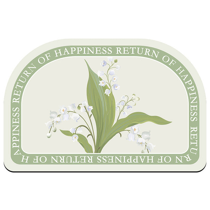 Oval Floral Pattern Bath Mat Kalsten