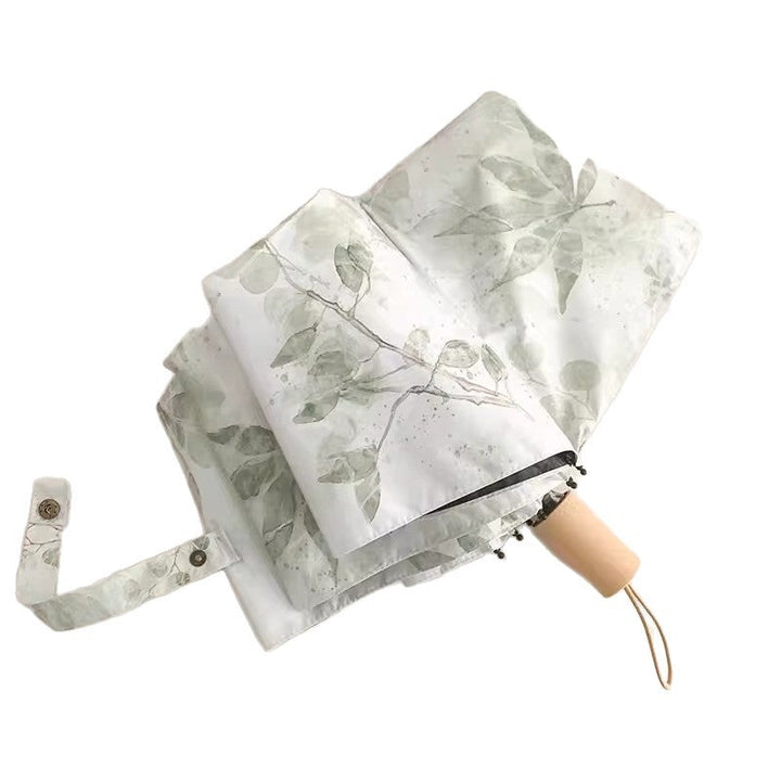 Women's folding umbrella with botanical print design Kalsten