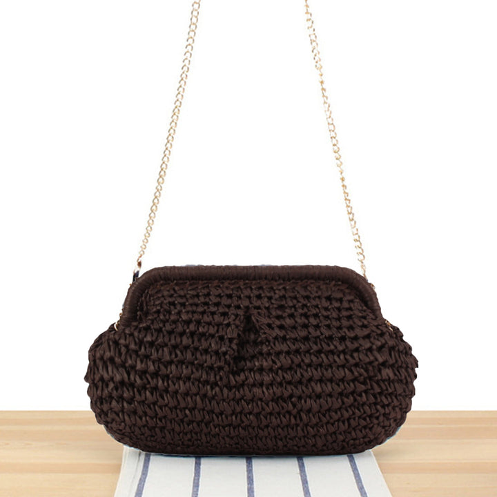 Handbag with Elegant Woven Design and High-Quality Chain Decoration Kalsten