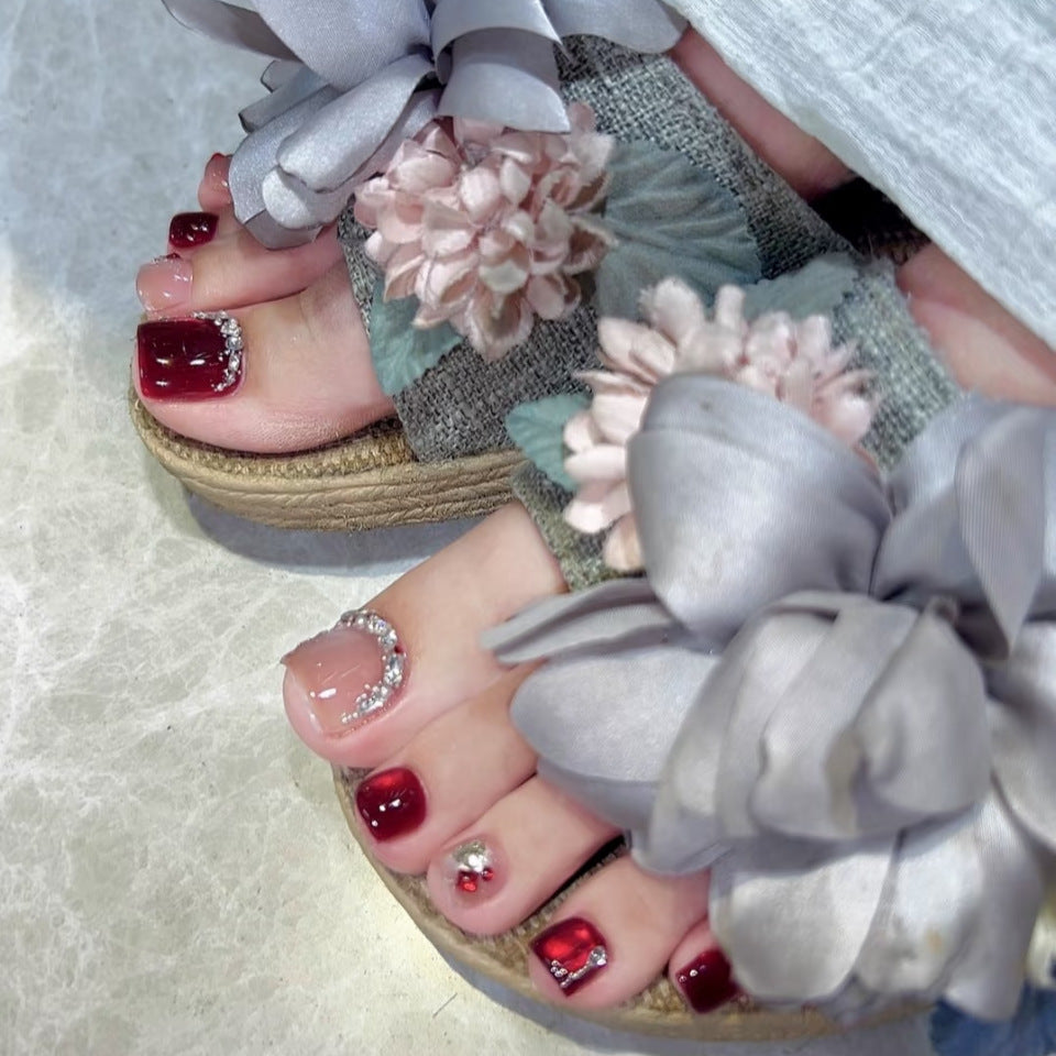 Floral Embellished Slide Sandals Kalsten