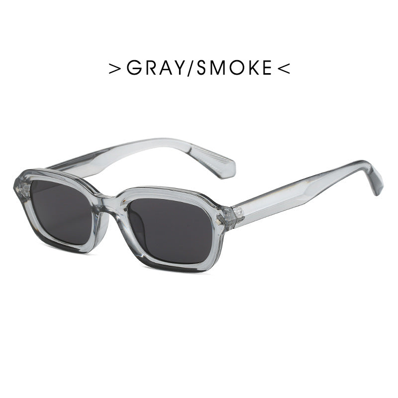 Ladies trendy rectangular sunglasses with completely transparent frame and UV protection Kalsten