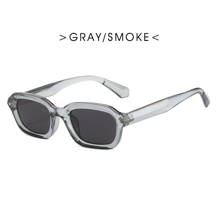 Ladies trendy rectangular sunglasses with completely transparent frame and UV protection Kalsten