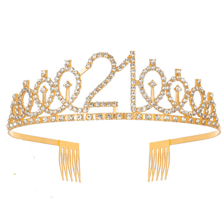 Women's Crystal-Embellished Tiara with Elegant Design Kalsten