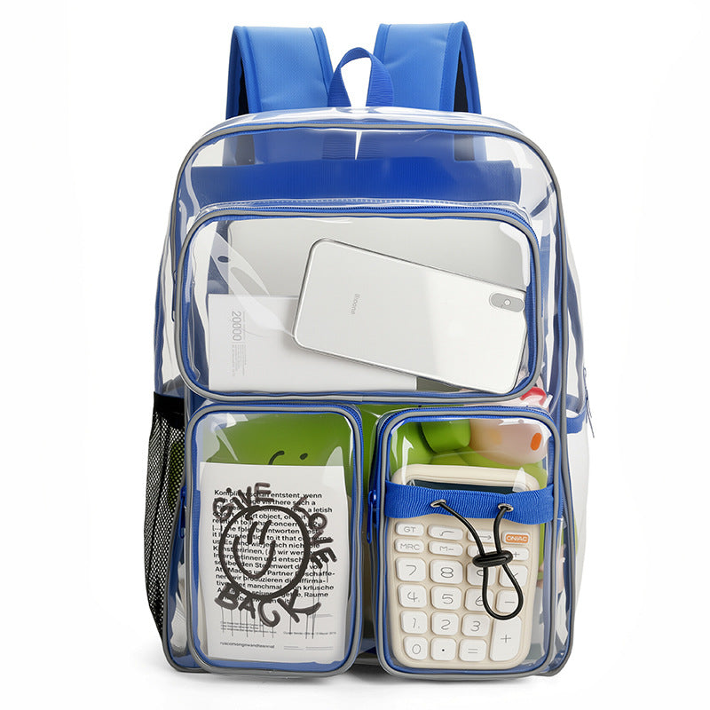 Transparent school backpack with multiple compartments Kalsten