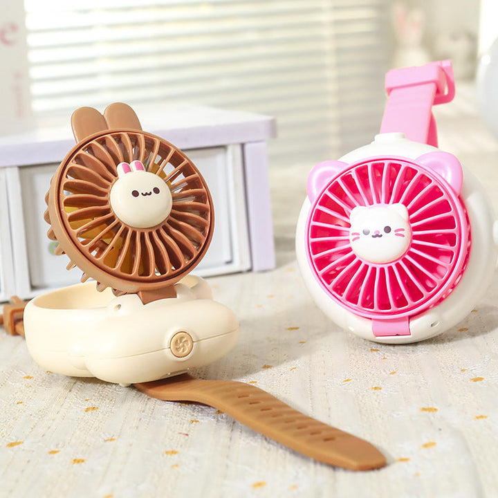 Women's Portable Hand Fan with Fun Rabbit Design Kalsten