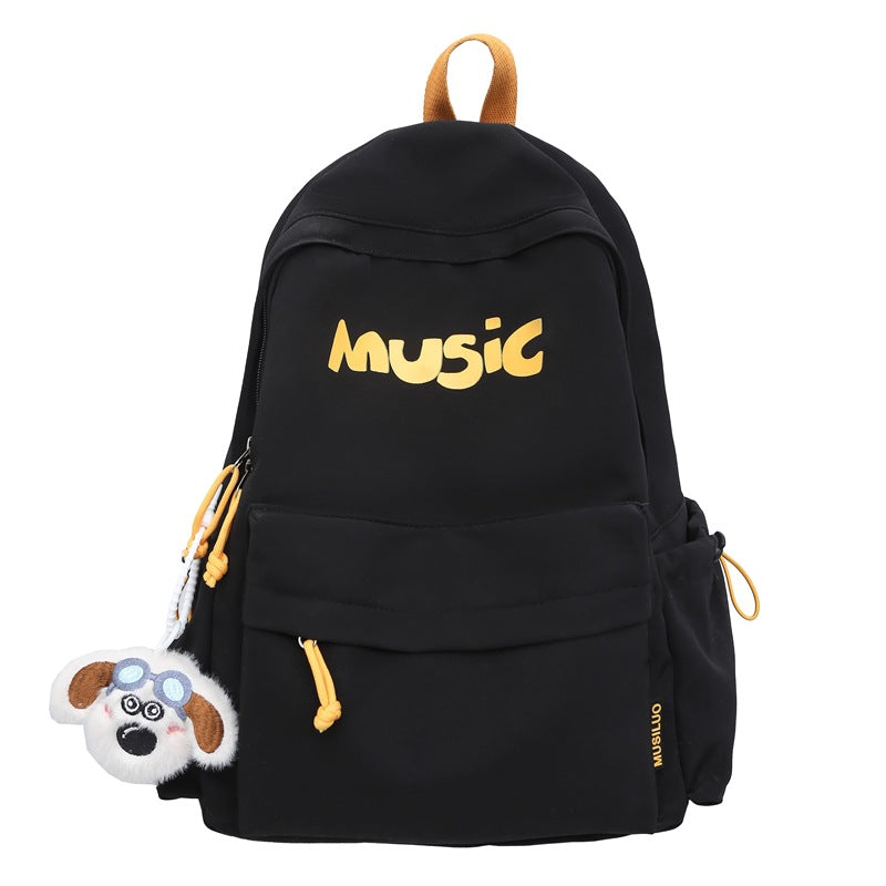 Casual Music-Themed School Backpack Kalsten